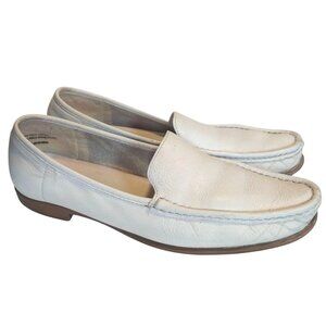 Dockers White Leather Loafers Womens Size 7M Casual Slip-On Shoes Made In China